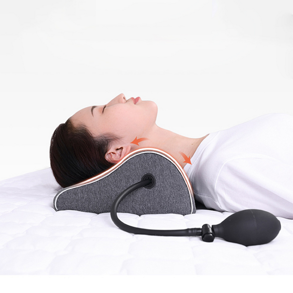 Contoured Memory Foam Neck Pillow with Gentle Warmth