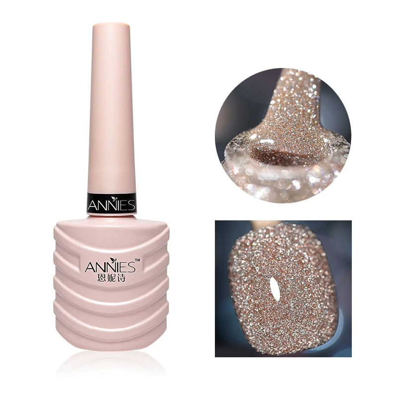 Starry Sky Cat Eye Gel Nail Polish with Holographic Glitter