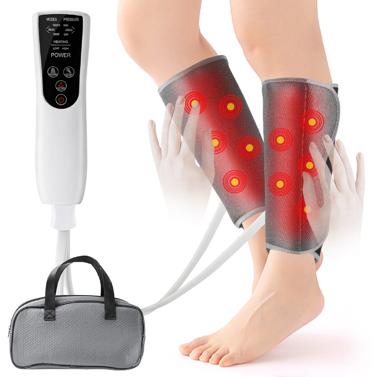 Cordless Heated Air Compression Leg Wraps