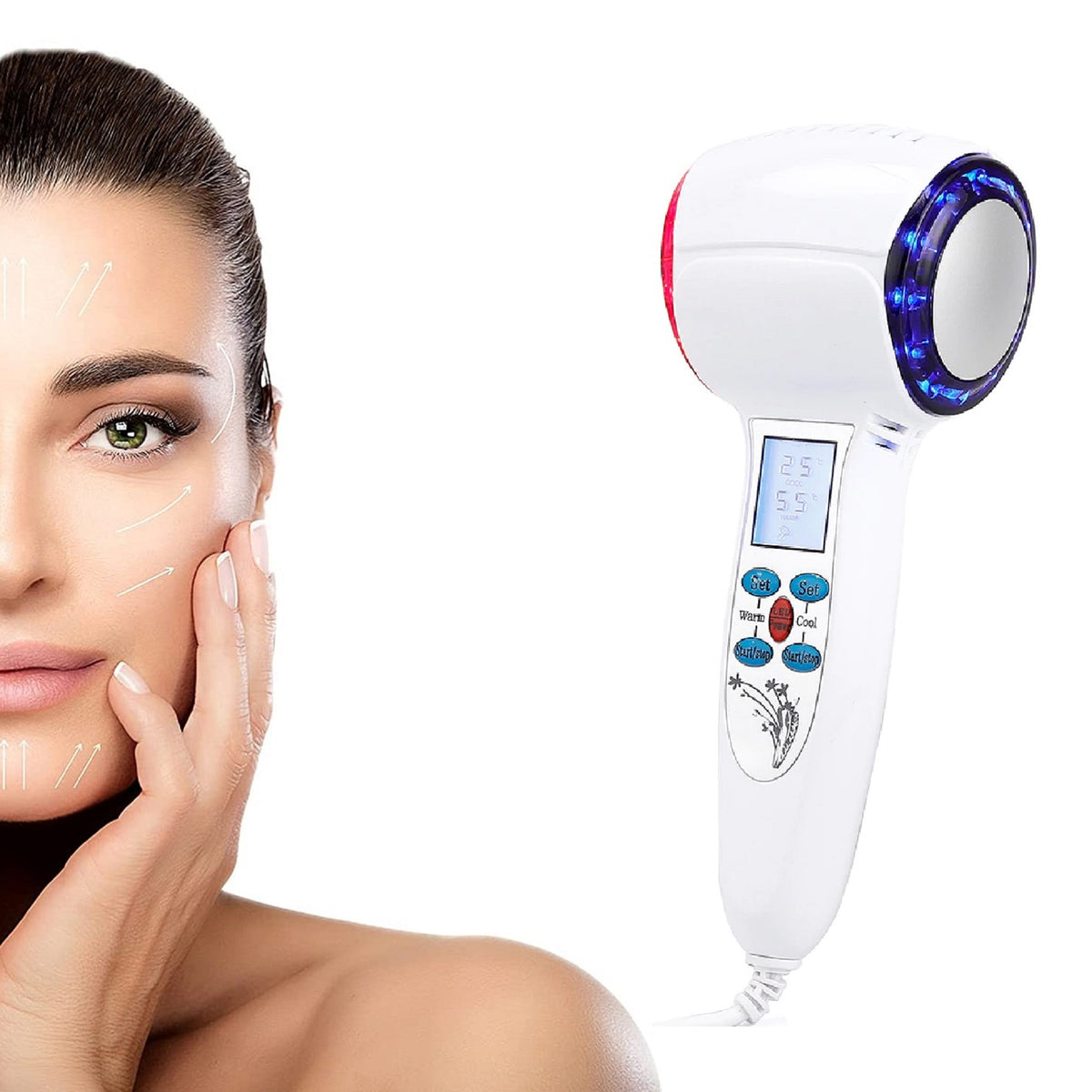 Hot and Cold Facial Massage Device for Skin Care