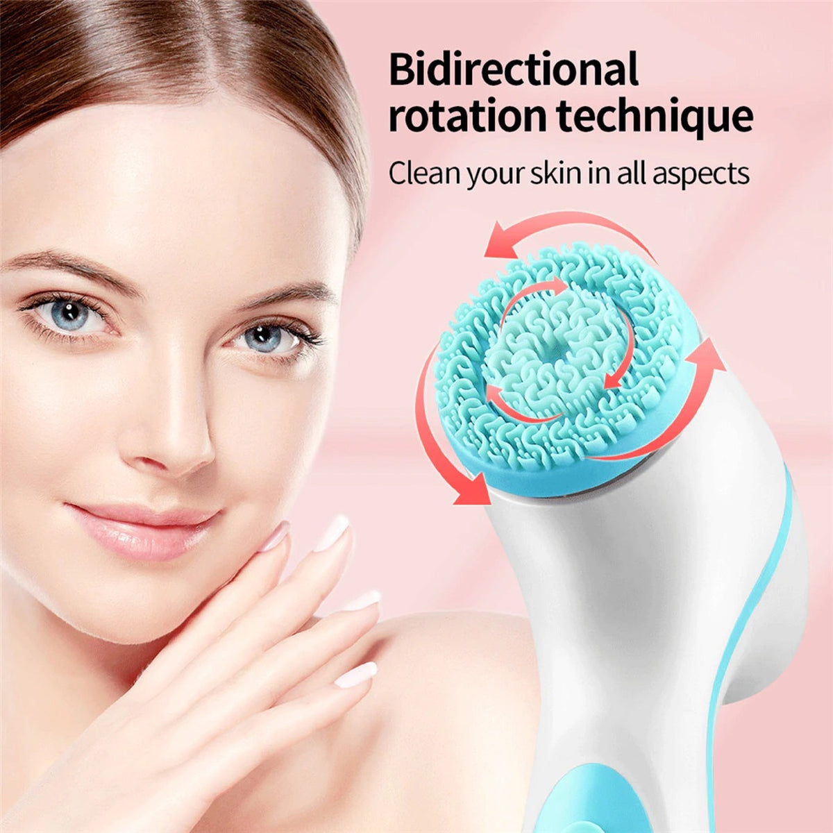 Silicone Facial Cleansing Brush and Spa Massager Device