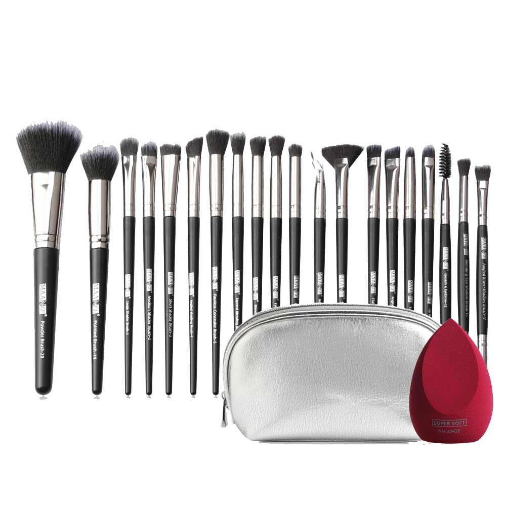 20-Piece Makeup Brush Set with Travel Case
