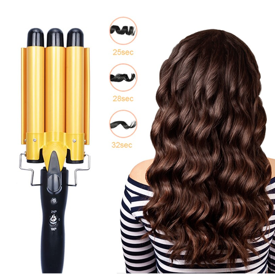 Electric Triple Barrel Hair Waver Curling Iron