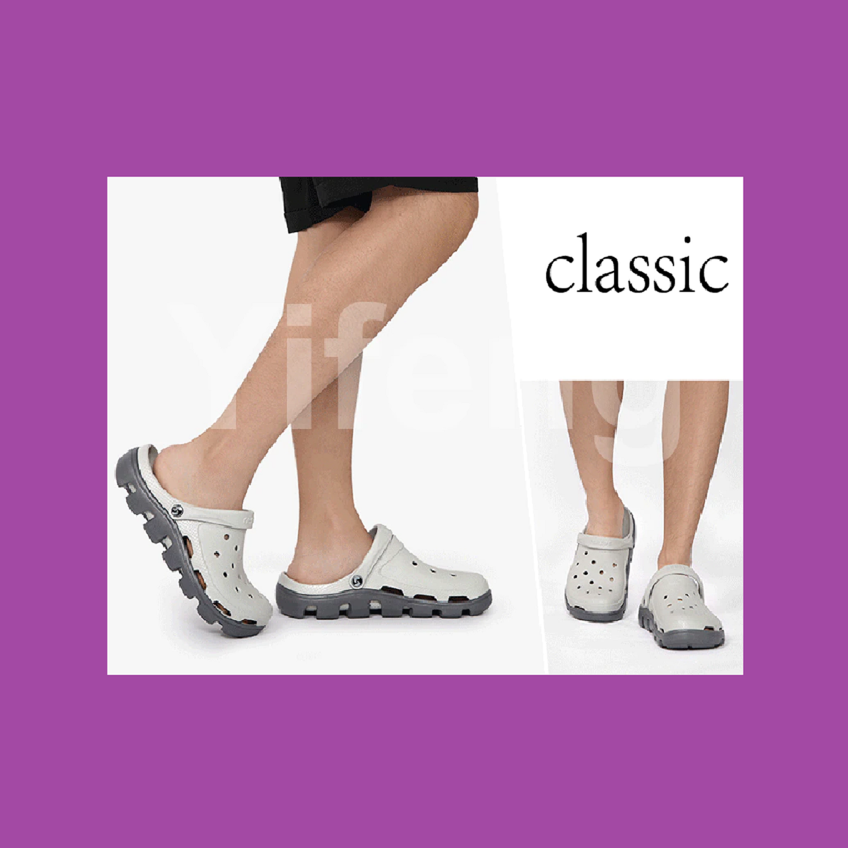 Lined Clog Slippers with Non-Slip Waterproof Sole