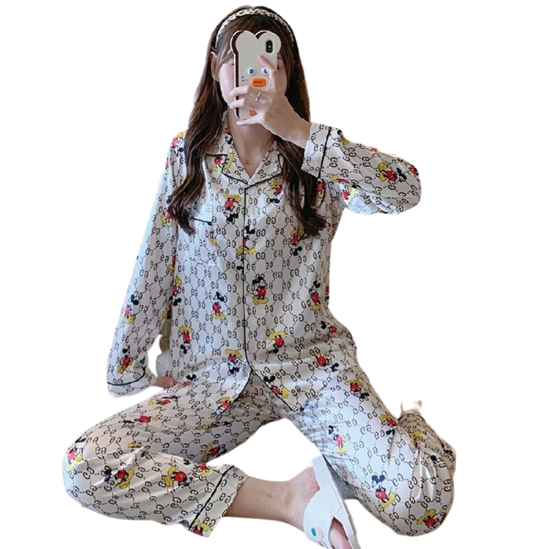 Women’s sleepwear summer leisure long sleeves pajamas set