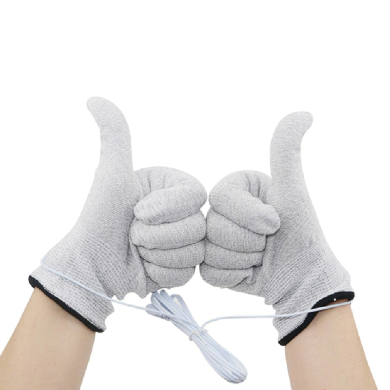 Conductive Fibre Massage Gloves, Washable Pair
