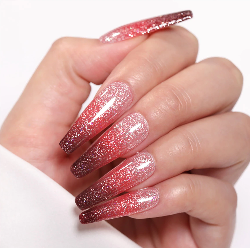 Thermal Colour-Changing Glitter Nail Gel Polish