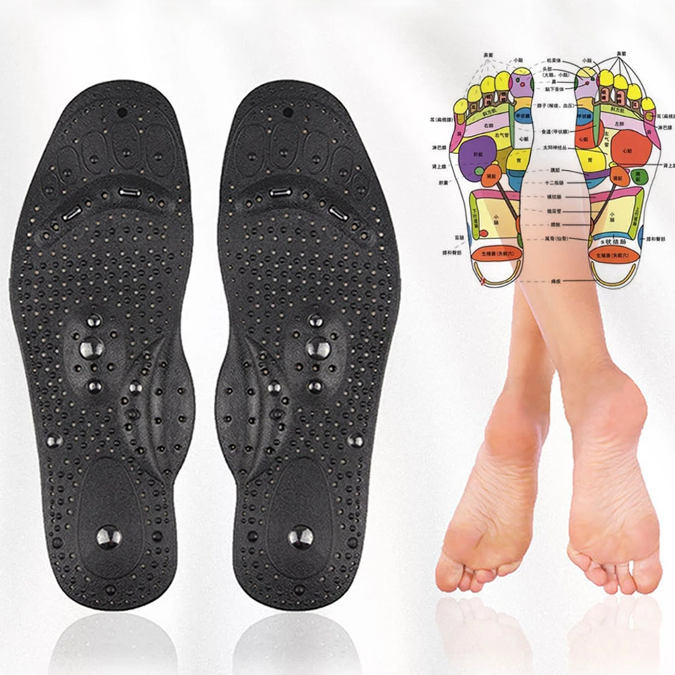 Cushioned Magnetic Massage Insoles for Everyday Wear