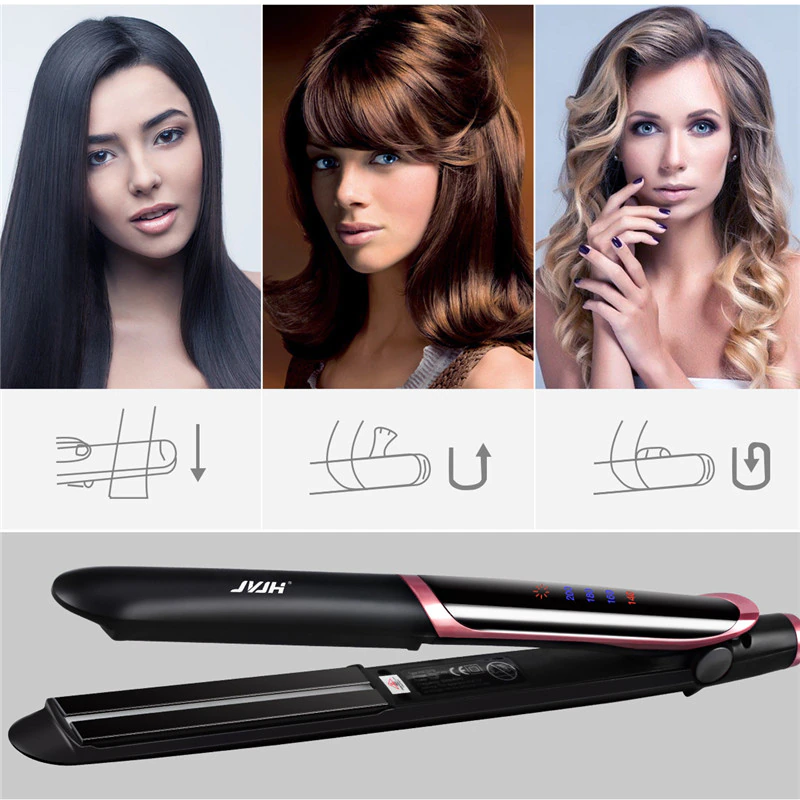 Ceramic Tourmaline Hair Straightener with LED Display