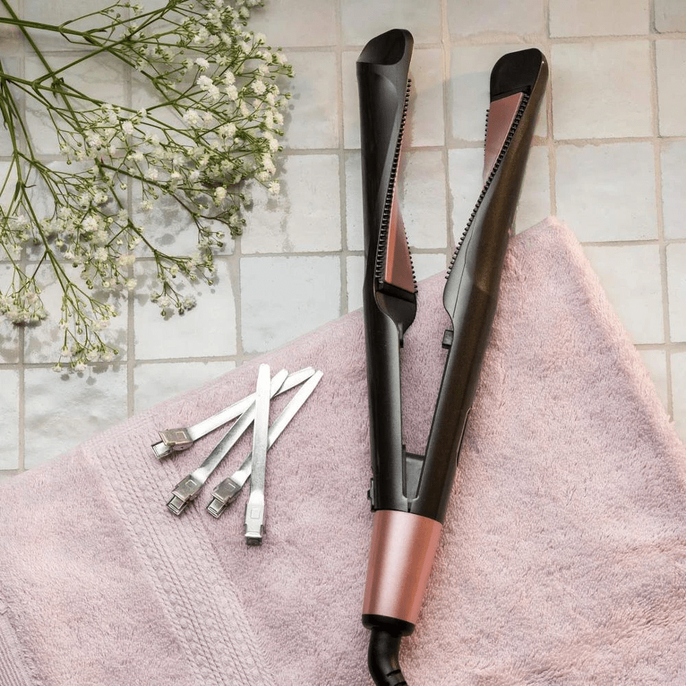 2-in-1 Hair Straightener and Curler Styling Iron